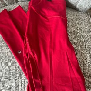 Lululemon Size 10 Red Leggings